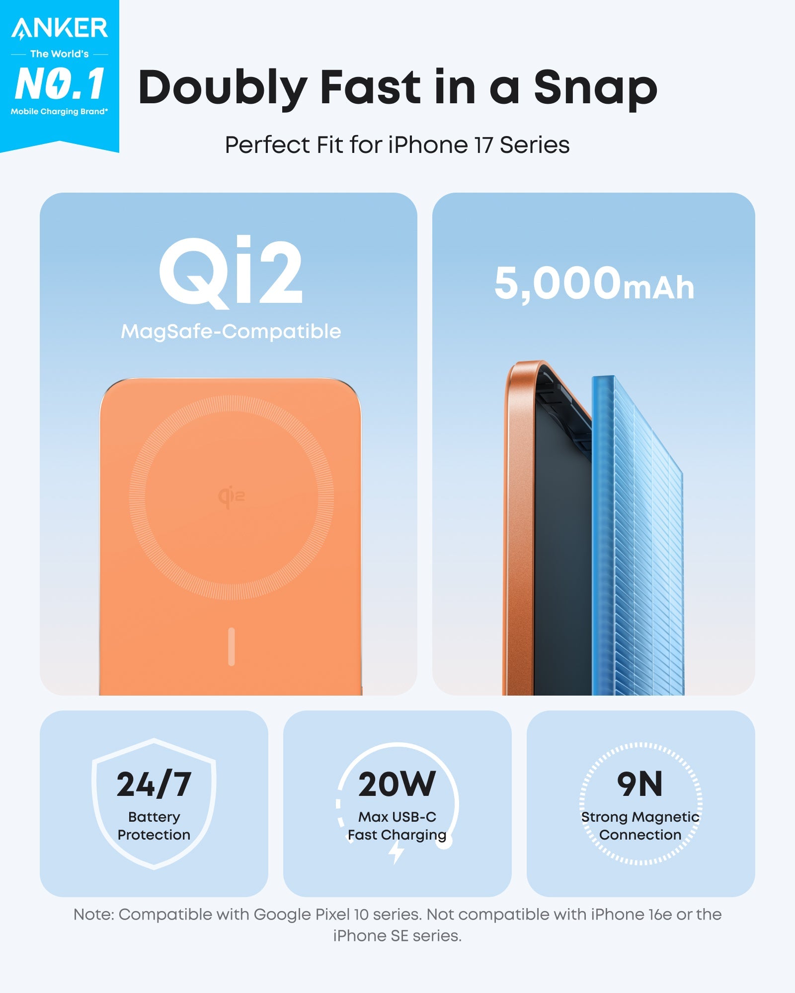 Anker Nano MagGo Slim Power Bank (5K)