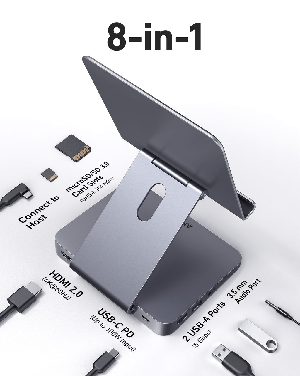 Anker 551 USB-C Hub & Tablet Stand (8-in-1)