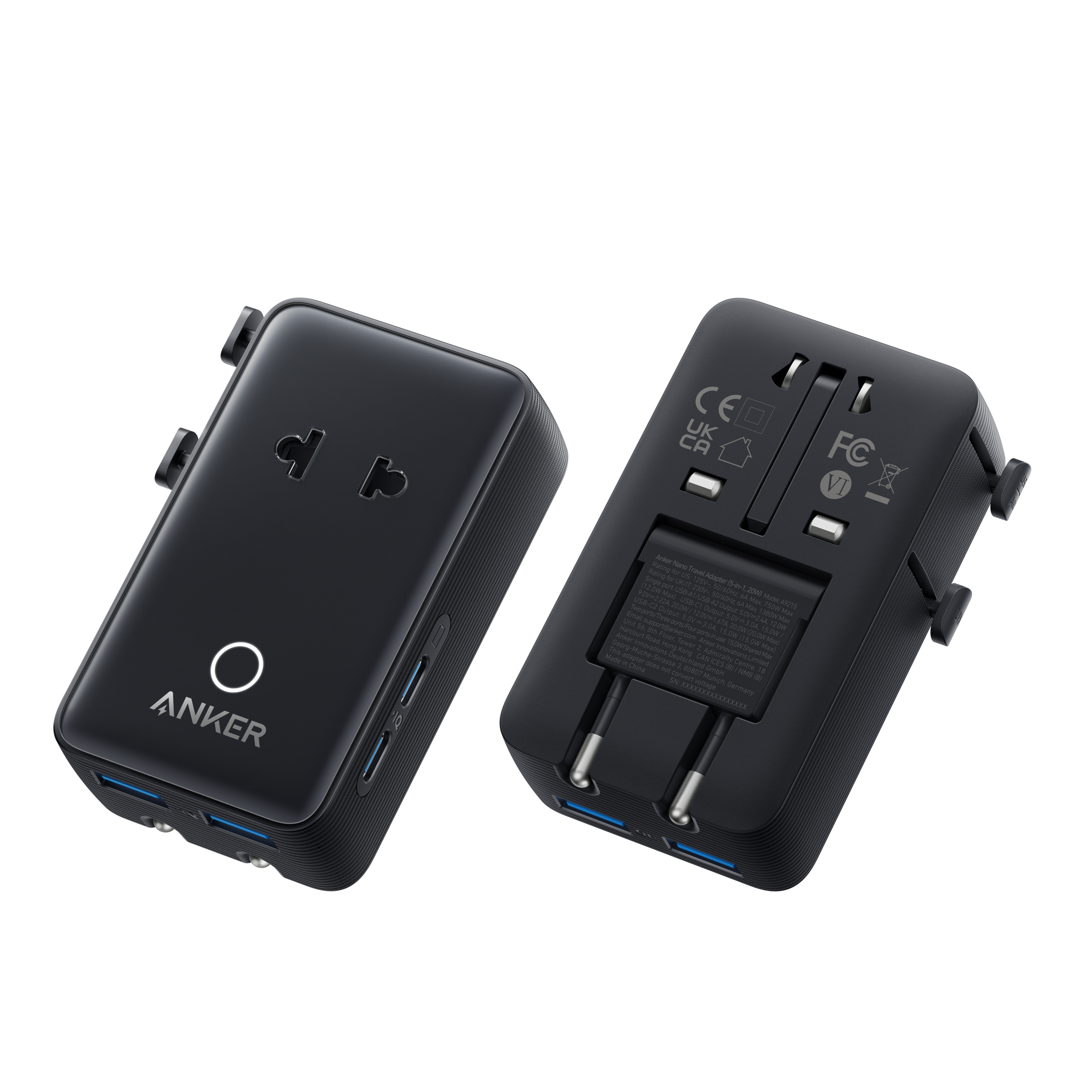 Anker Nano 20W Travel Adapter (5-in-1)