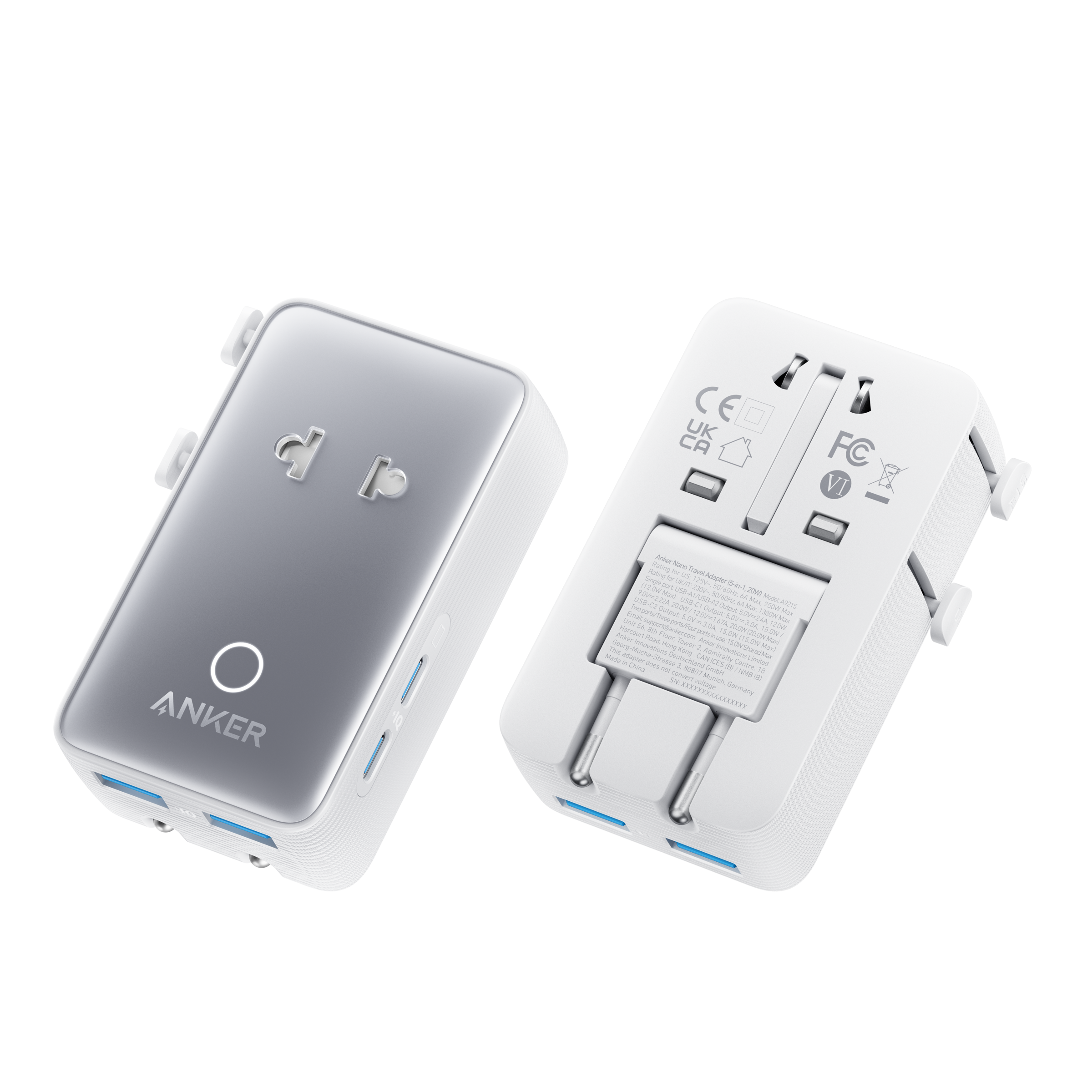 Anker Nano 20W Travel Adapter (5-in-1)