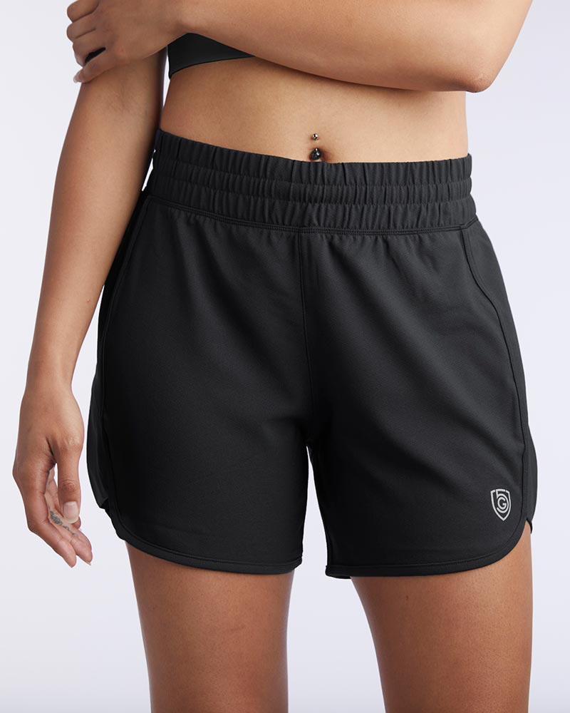 Woman wearing Indie women's athletic training shorts
