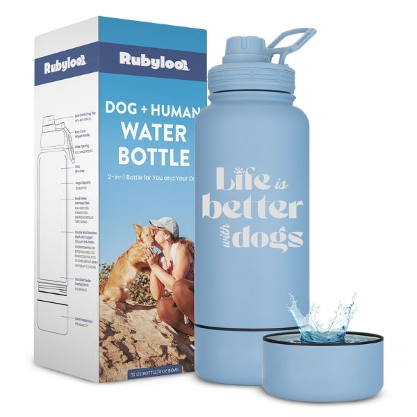 Dog + Human Travel Water Bottle