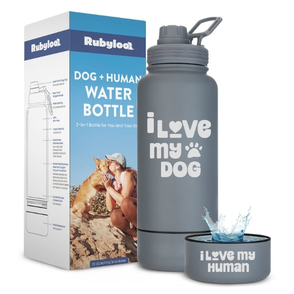 Dog + Human Travel Water Bottle