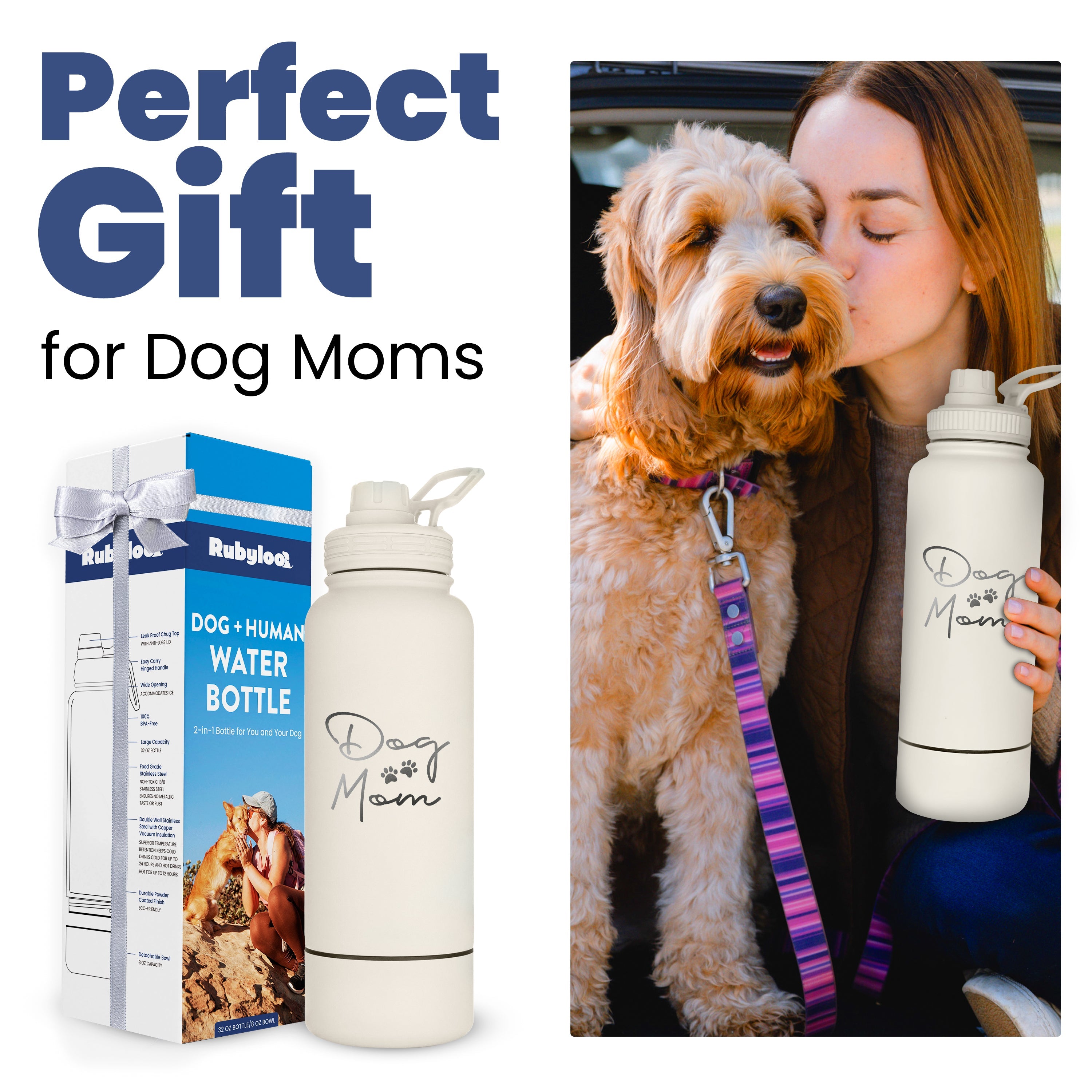 Dog + Human Travel Water Bottle