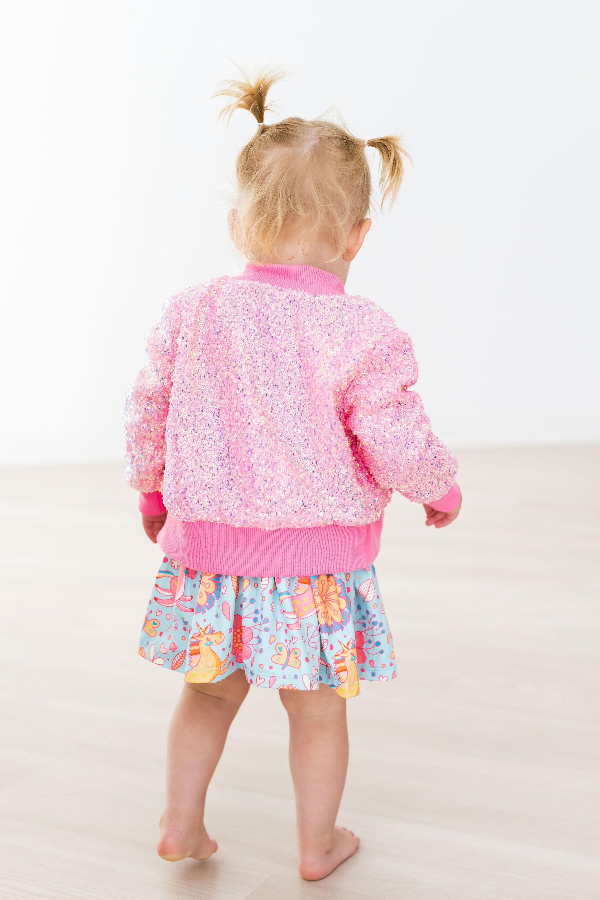 Kids' Bubblegum Sequin Jacket
