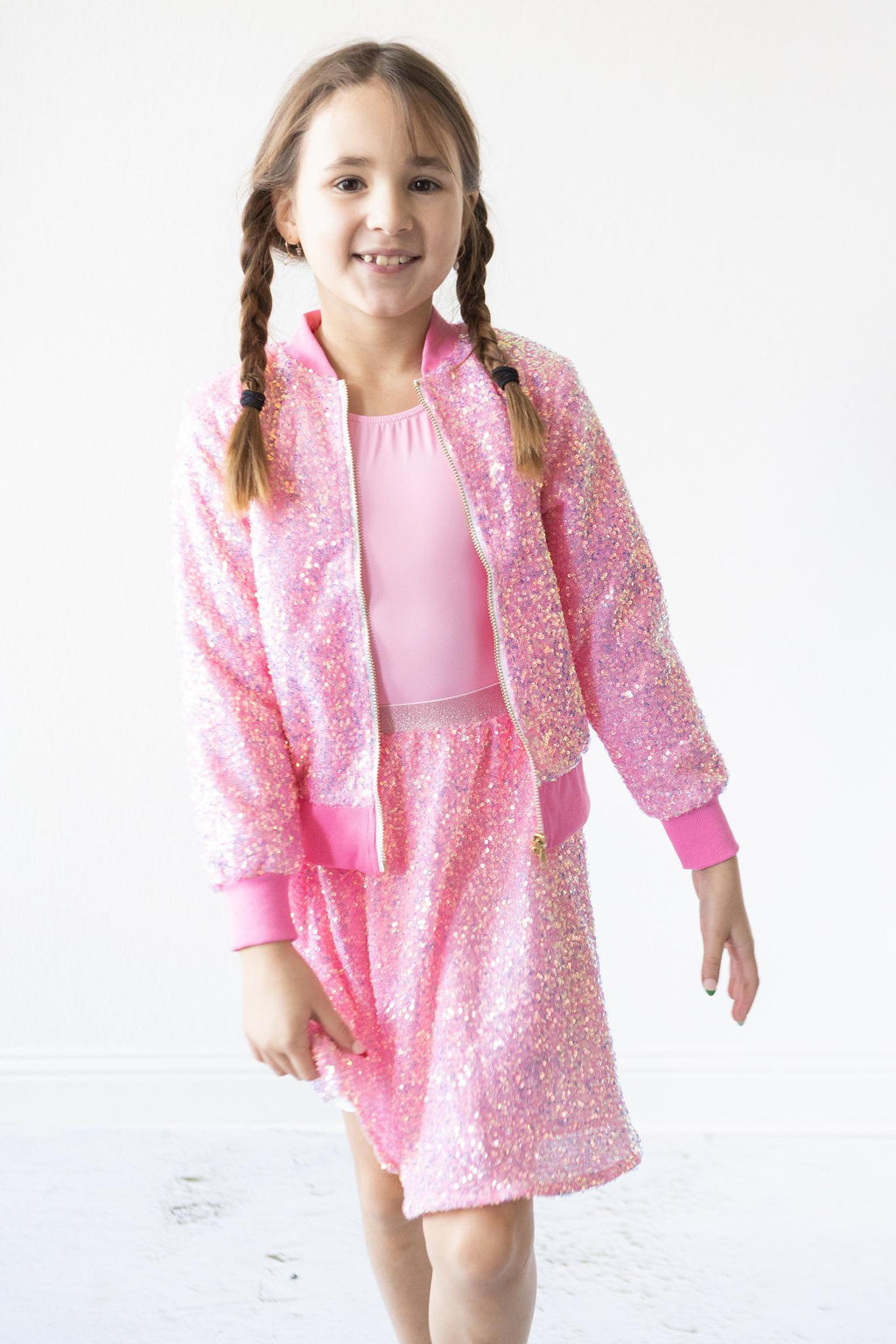 Kids' Bubblegum Sequin Jacket