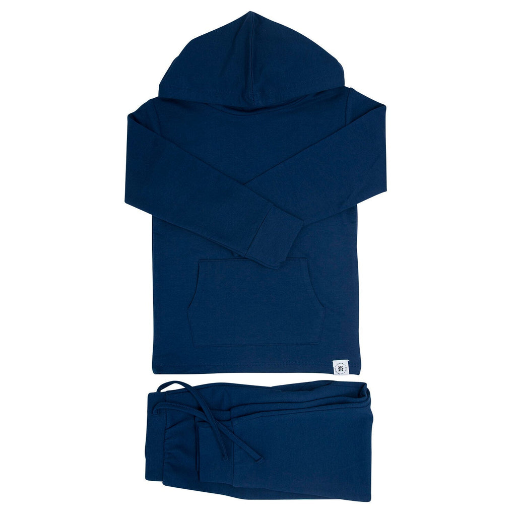 Deep Navy Hooded Jogger Set