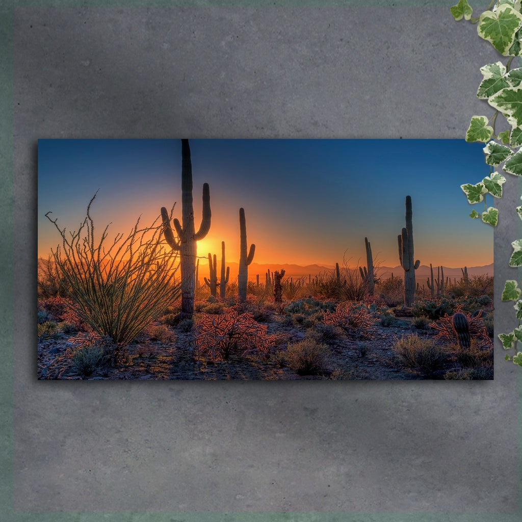 Desert Dusk panoramic gallery-wrapped canvas wall art