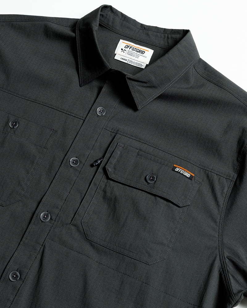 Thunderbolt Short-Sleeve Shirt – Vintage Black