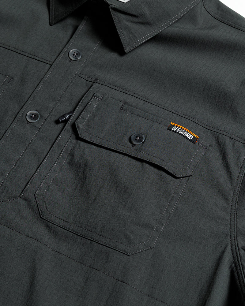Thunderbolt Short-Sleeve Shirt – Vintage Black