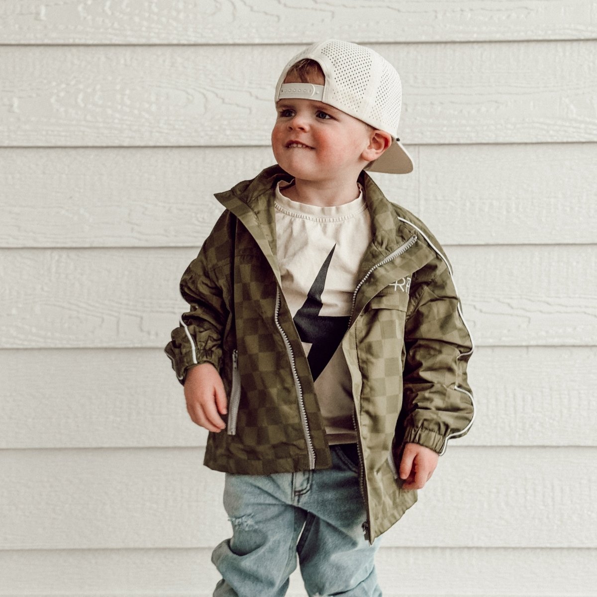 Kids' Storm Rider Waterproof Jacket — Army Green